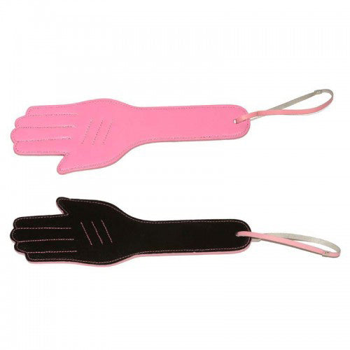 Rapture Pink/Black Leather Reversible Hand Paddle