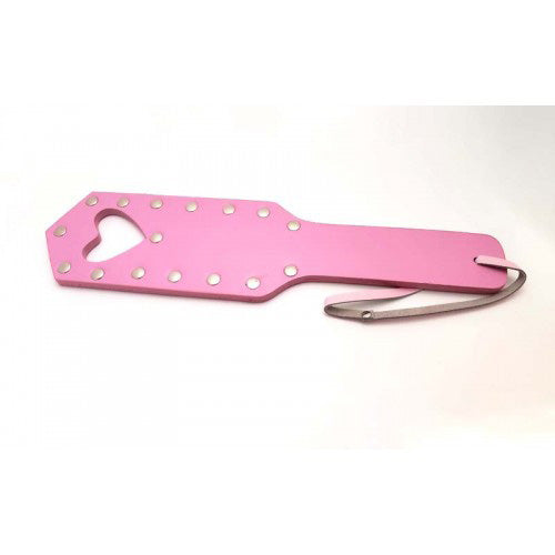 Rapture Pink Heart Shaped Leather Paddle 3
