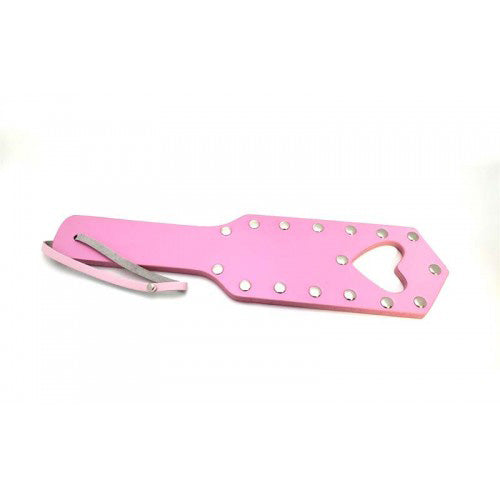 Rapture Pink Heart Shaped Leather Paddle 4