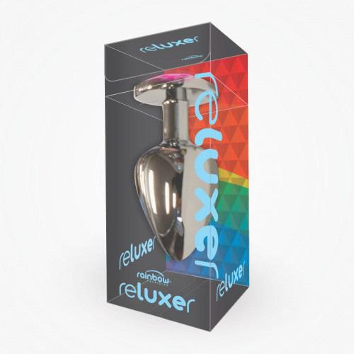 Rapture Reluxer Butt Plug Silver Chromed Butt Plug with Shimmer Jewel - Large