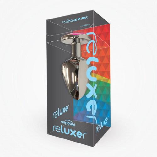 Rapture Reluxer Butt Plug Silver Chromed Butt Plug with Shimmer Jewel - Medium
