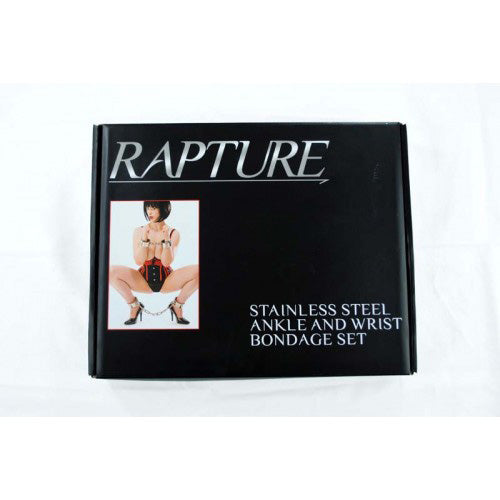Rapture Stainless Steel Ankle and Wrist Bondage Set 1