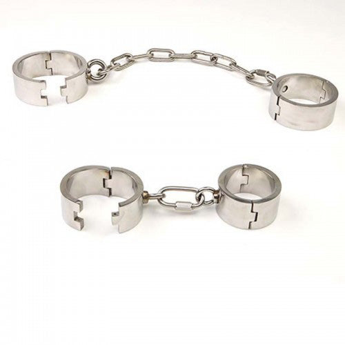 Rapture Stainless Steel Ankle and Wrist Bondage Set