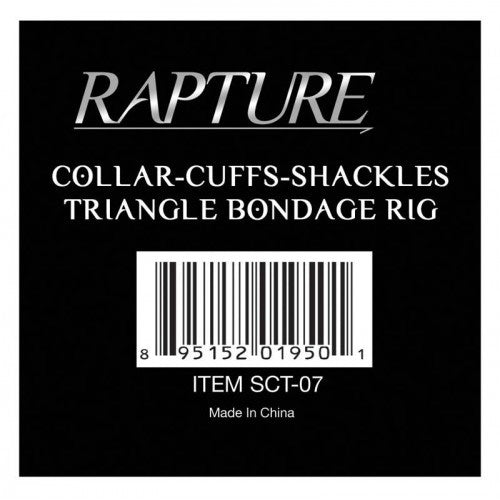 Rapture Triangular Collar Cuffs and Shackles Bondage Rig 1