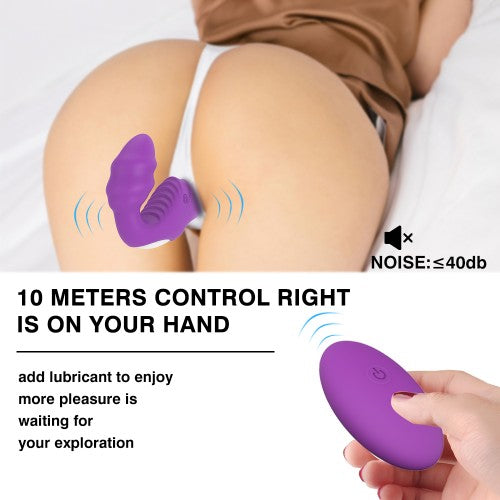 STIM U Dual Ended Silicone Rechargeable (2) Vibrator Purple