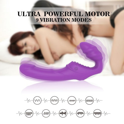 STIM U Dual Ended Silicone Rechargeable Vibrator Purple (3)