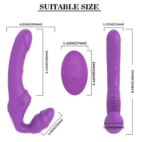 STIM U Dual Ended Silicone Rechargeable Vibrator Purple (6)