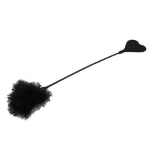 Stim U Silicone Heart Shaped Crop With Feather Tickler