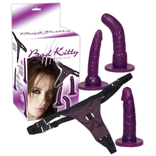 classic dildos bad kitty strap on purple