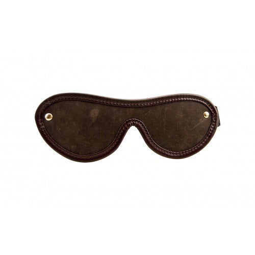 bondage bound-nubuck-leather-blindfold brown