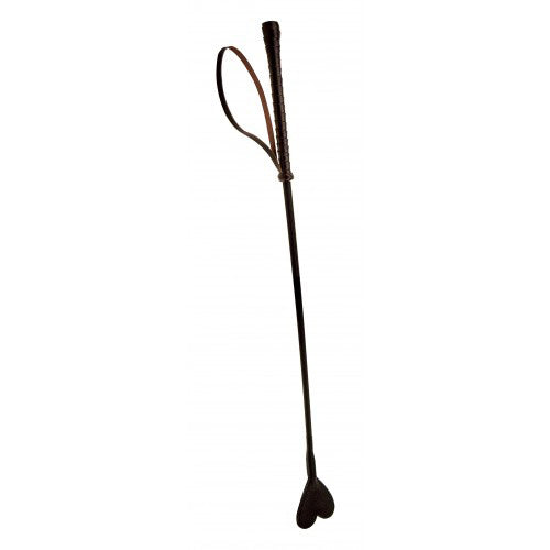 bondage bound nubuck leather riding crop brown