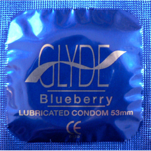 glyde condom blueberry