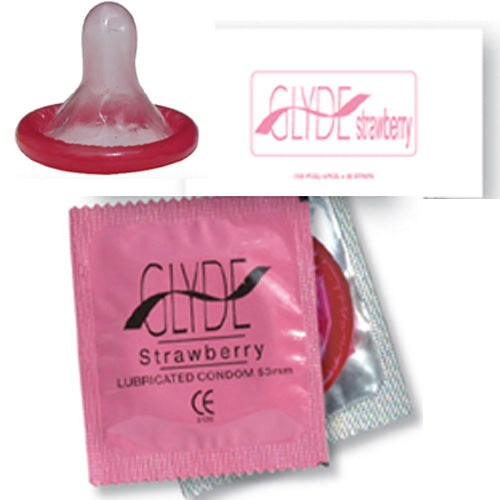 glyde flavoured condoms bulk 100 strawberry