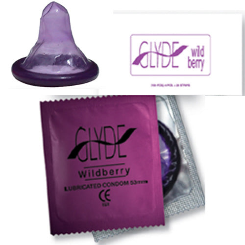 glyde flavoured condoms bulk 100 wildberry