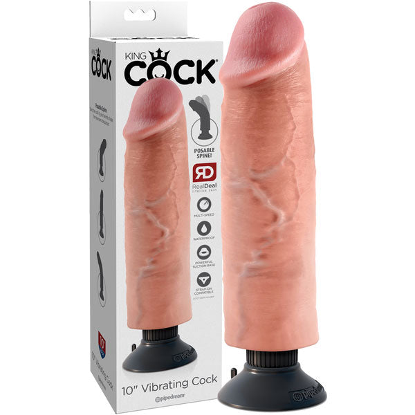 10" Vibrating Cock (Flesh)