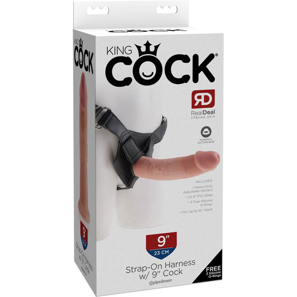 Strap On Harness With 9" Cock (Flesh)