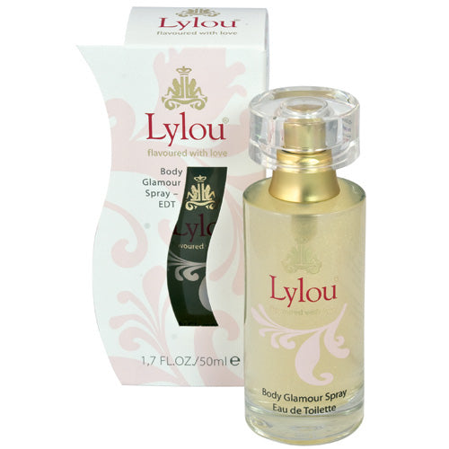 assorted lylou body glamour spray packaging