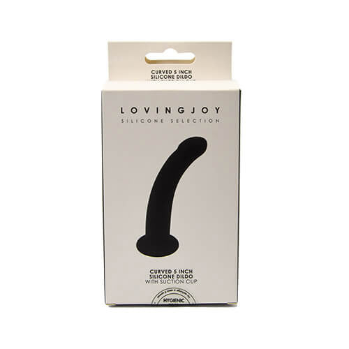 Loving Joy Curved 5 Inch Silicone Dildo with Suction Cup 2