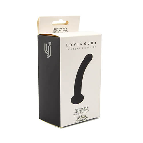 Loving Joy Curved 5 Inch Silicone Dildo with Suction Cup 3
