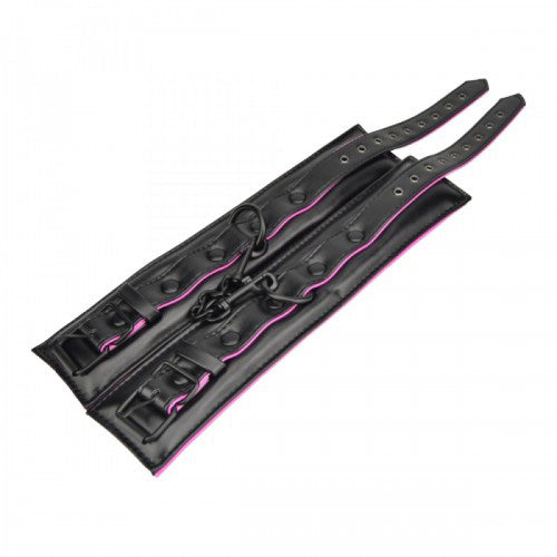 Bound To Please Pink & Black Ankle Cuffs 3