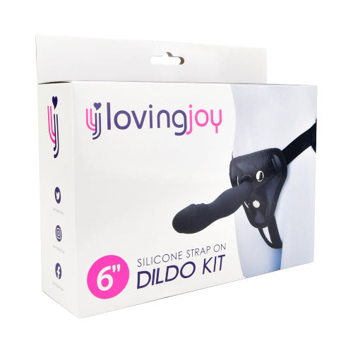 Loving Joy 6 Inch Silicone Strap On Dildo Kit 2