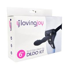 Loving Joy 6 Inch Silicone Strap On Dildo Kit 2