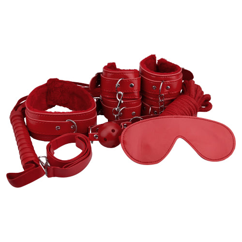 Loving Joy Beginners Bondage Kit (8pcs) Red 