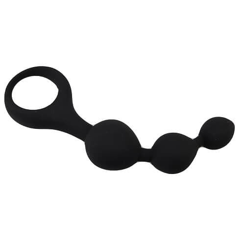 Loving Joy Triple Ripple Anal Beads - Black