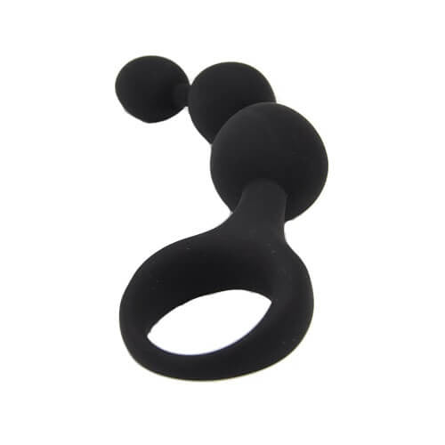 Loving Joy Triple Ripple Anal Beads - Black 3
