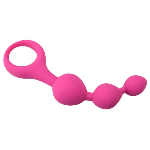 Loving Joy Triple Ripple Anal Beads Pink 