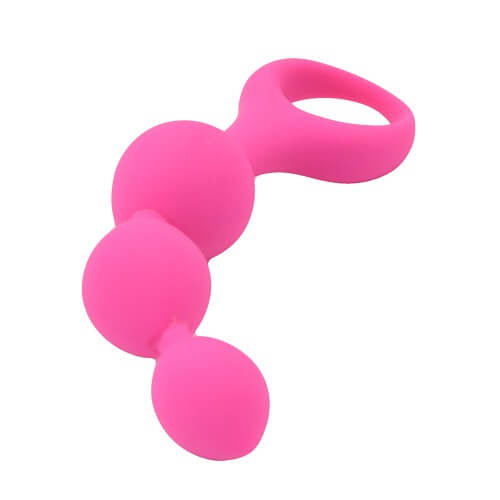 Loving Joy Triple Ripple Anal Beads Pink 2