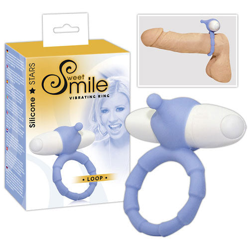 cock rings smile loop vibro cock ring blue